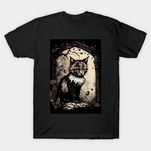 Cute brown cat - old school T-Shirt by KoolArtDistrict